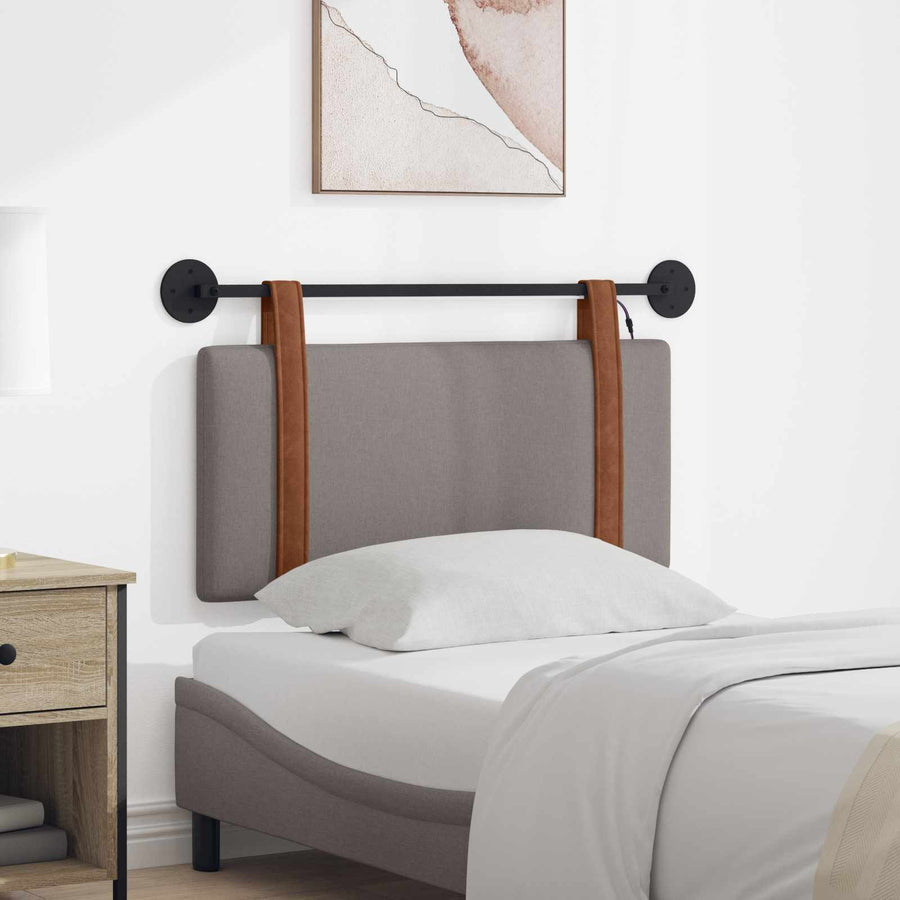 Hangend hoofdbord Met LED-verlichting Taupe Antiek PU