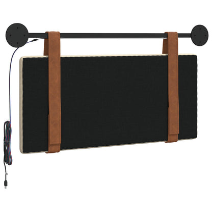Hangend hoofdbord Met LED-verlichting Crèmekleurig Antiek PU