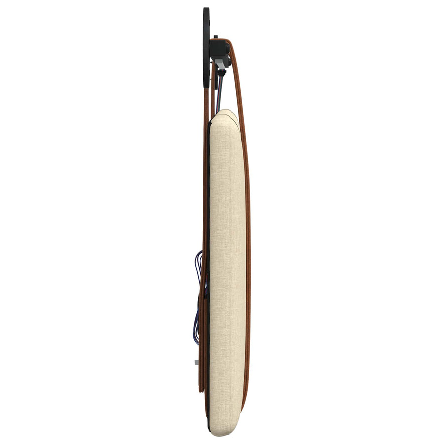 Hangend hoofdbord Met LED-verlichting Crèmekleurig Antiek PU