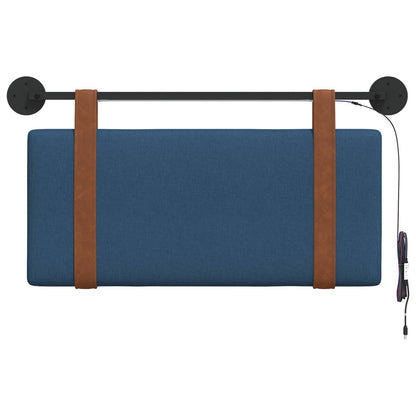 Hangend hoofdbord Met LED-verlichting Blauw Antiek PU