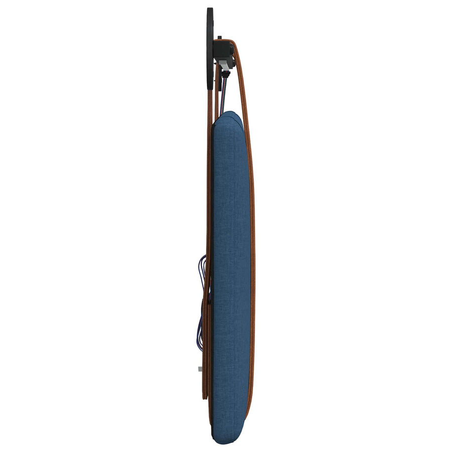 Hangend hoofdbord Met LED-verlichting Blauw Antiek PU