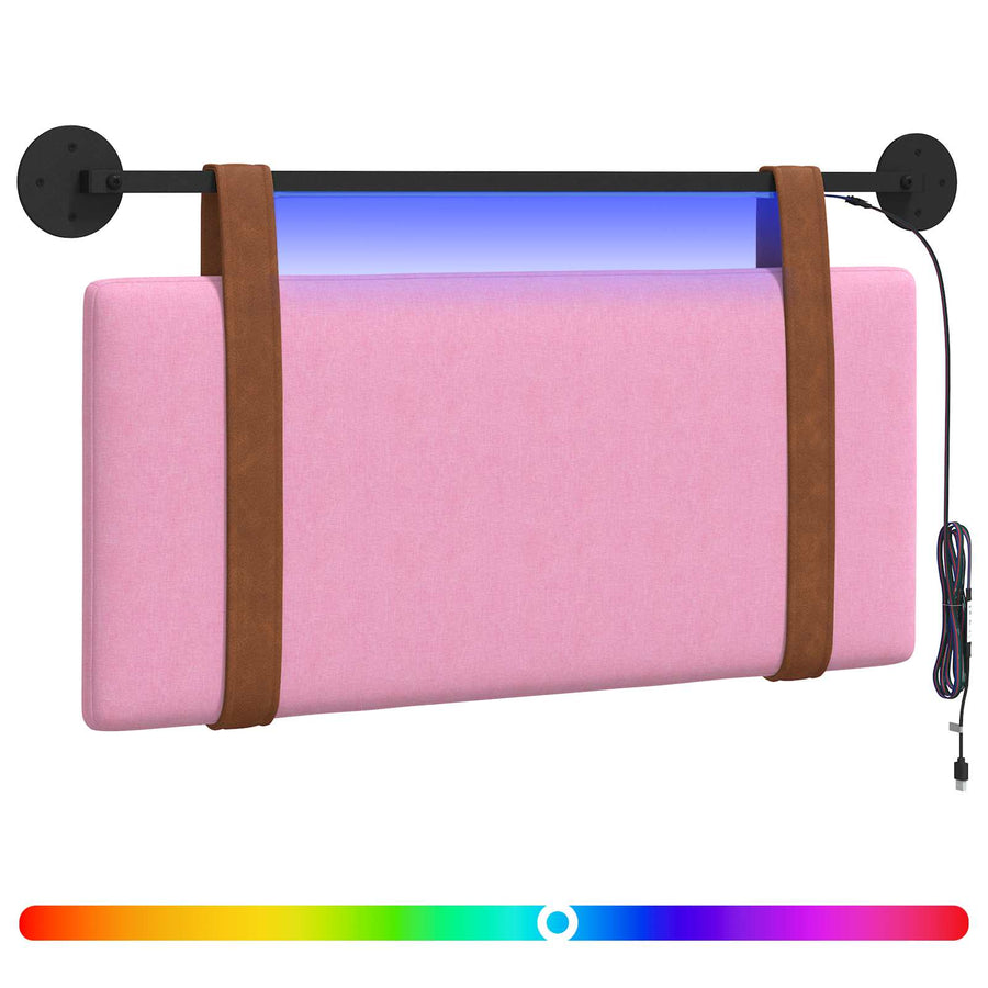 Hangend hoofdbord Met LED-verlichting Roze Antiek PU