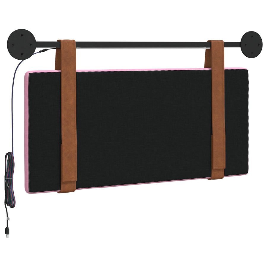 Hangend hoofdbord Met LED-verlichting Roze Antiek PU