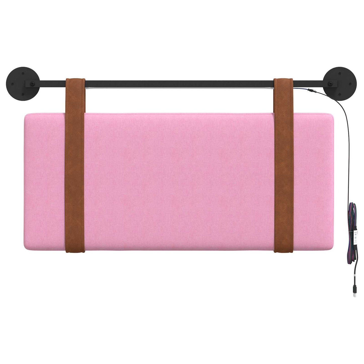 Hangend hoofdbord Met LED-verlichting Roze Antiek PU