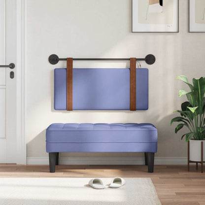 Hangend hoofdbord Met LED-verlichting Jeans Blauw Antiek PU