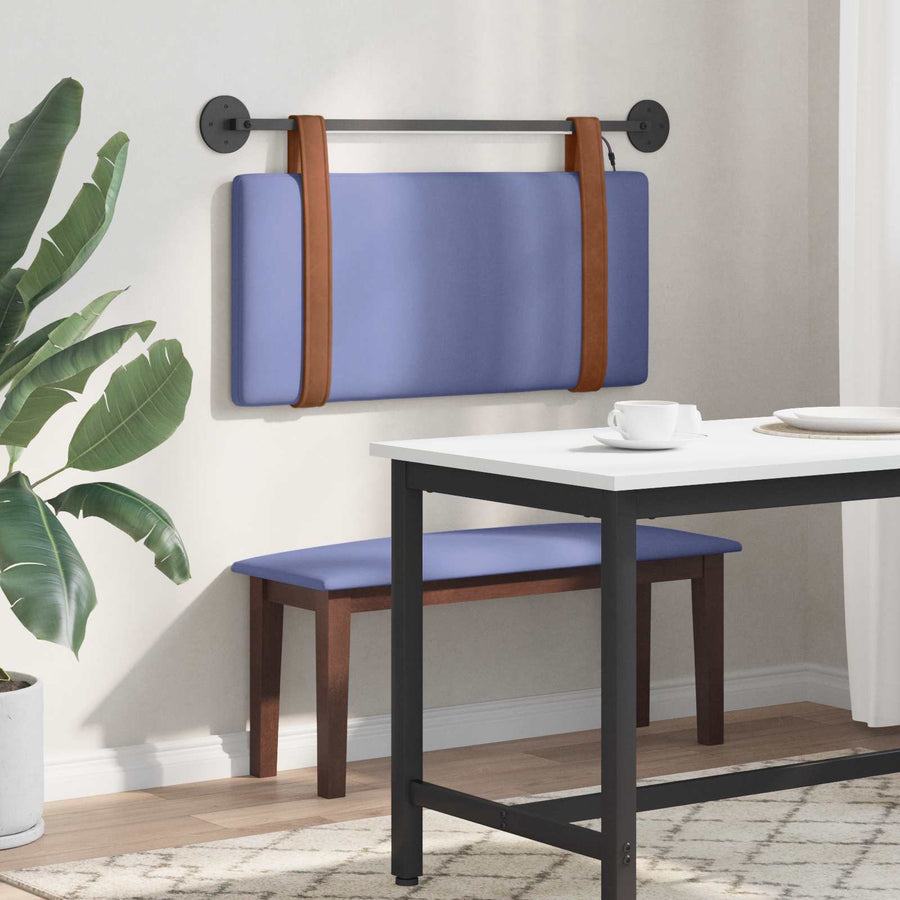 Hangend hoofdbord Met LED-verlichting Jeans Blauw Antiek PU