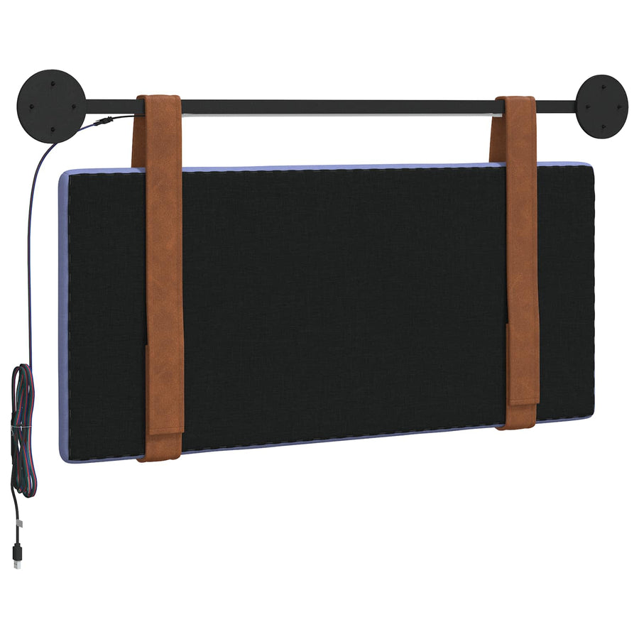 Hangend hoofdbord Met LED-verlichting Jeans Blauw Antiek PU