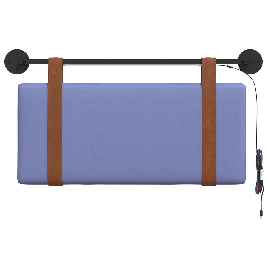 Hangend hoofdbord Met LED-verlichting Jeans Blauw Antiek PU