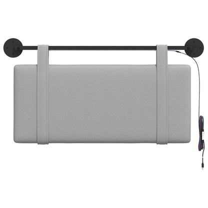 Hangend hoofdbord Met LED-verlichting Wolkengrijs Stof