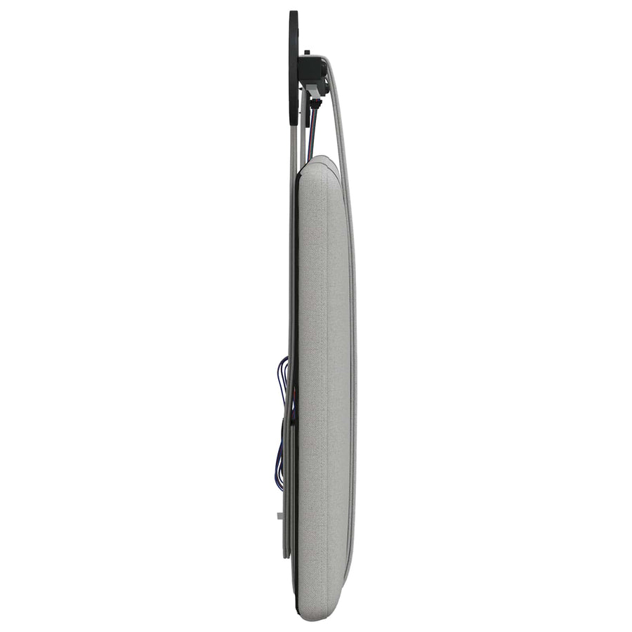 Hangend hoofdbord Met LED-verlichting Wolkengrijs Stof