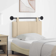 Hangend hoofdbord 100x55x5 cm crèmekleurig stof met LED