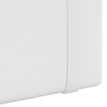 Hangend hoofdbord Met LED-verlichting Wit Stof