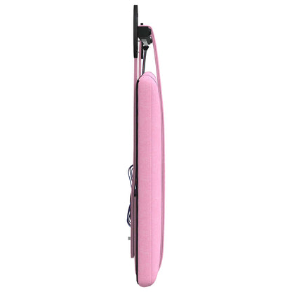 Hangend hoofdbord Met LED-verlichting Roze Stof