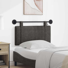 Hangend hoofdbord Met LED-verlichting Zwart Antiek PU