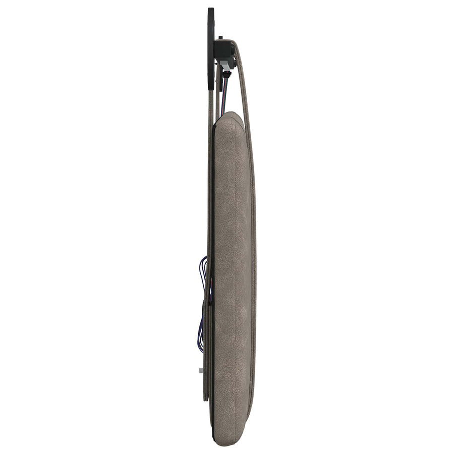 Hangend hoofdbord Met LED-verlichting Grijs Antiek PU