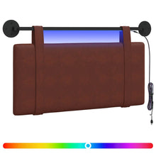 Hangend hoofdbord Met LED-verlichting Glanzend Bruin Antiek PU