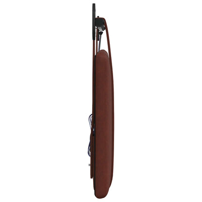 Hangend hoofdbord Met LED-verlichting Glanzend Bruin Antiek PU
