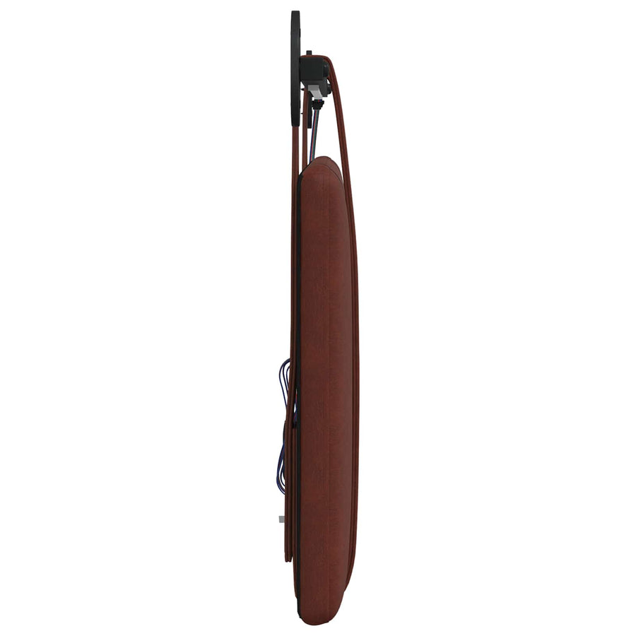 Hangend hoofdbord Met LED-verlichting Glanzend Bruin Antiek PU