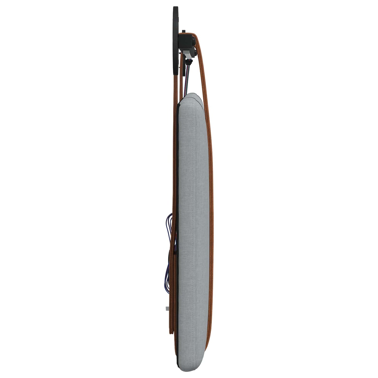 Hangend hoofdbord Met LED-verlichting Lichtgrijs Antiek PU