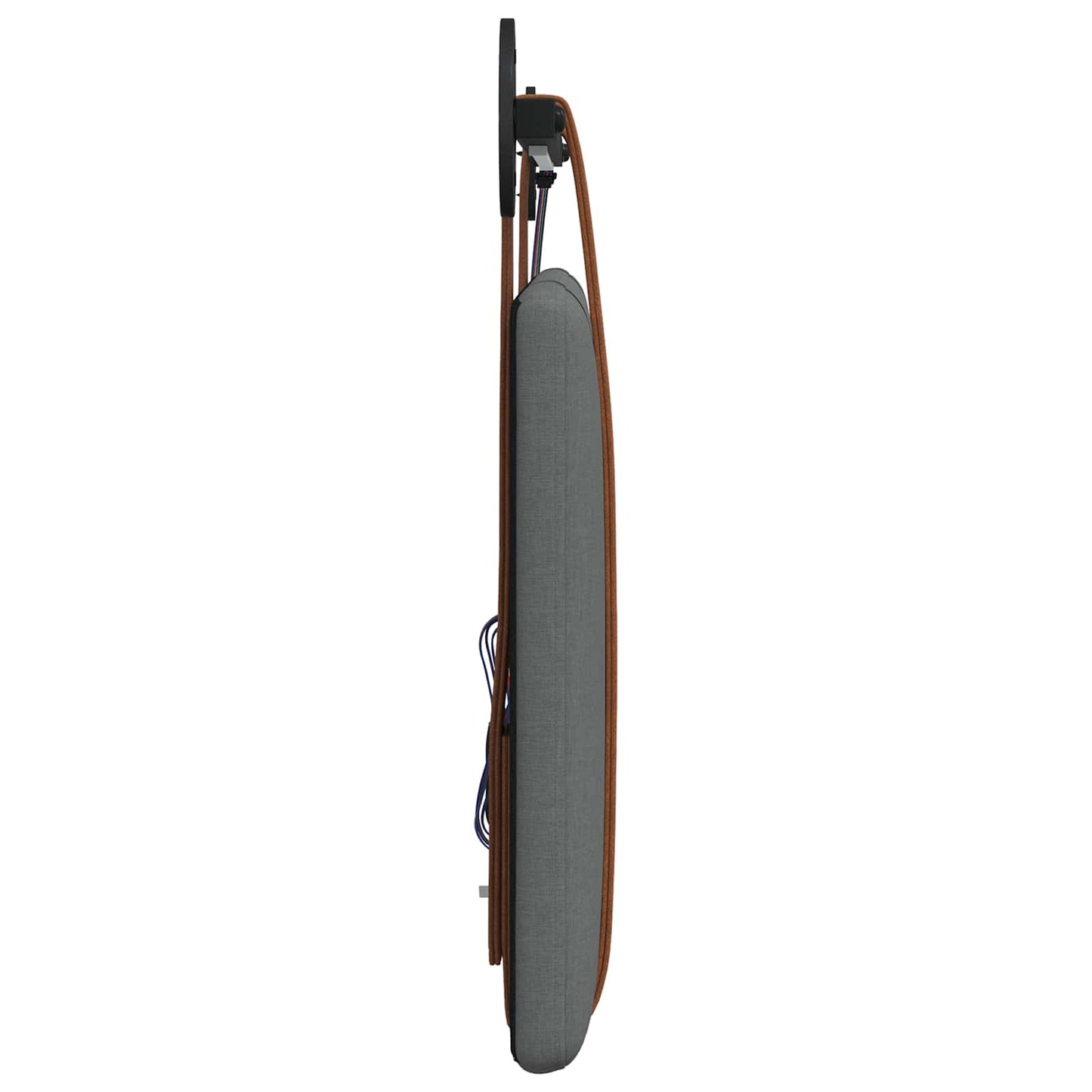 Hangend hoofdbord Met LED-verlichting Donkergrijs Antiek PU