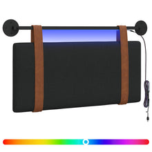 Hangend hoofdbord Met LED-verlichting Zwart Antiek PU