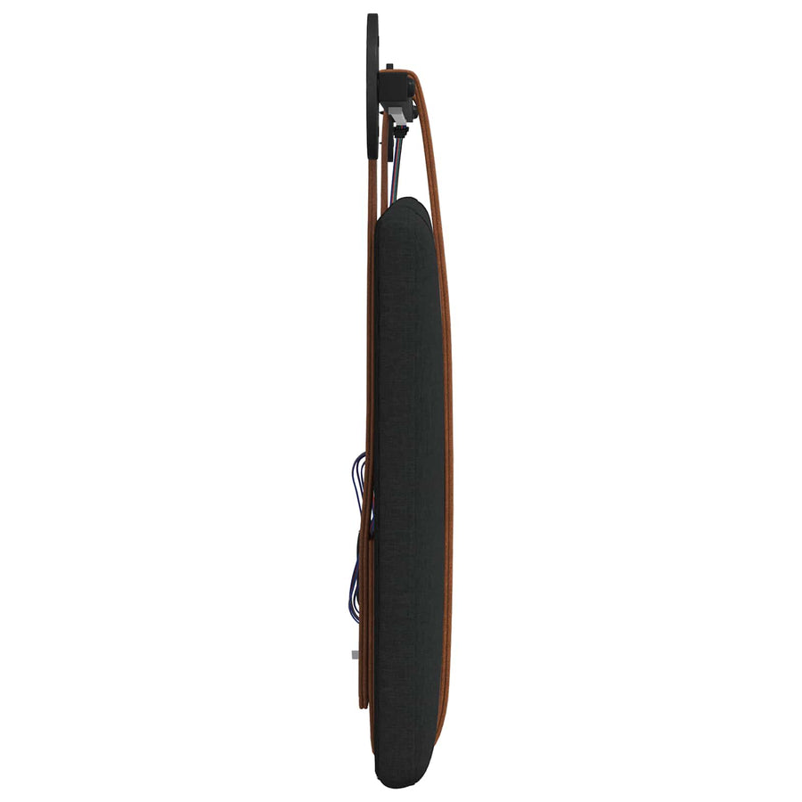 Hangend hoofdbord Met LED-verlichting Zwart Antiek PU
