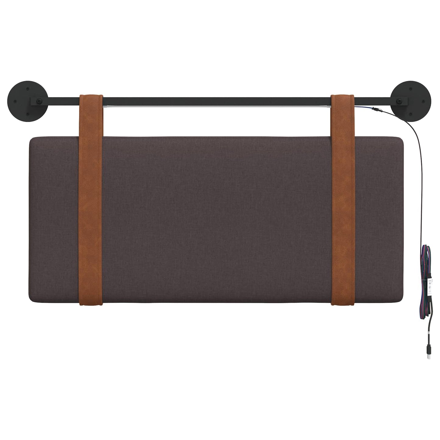 Hangend hoofdbord Met LED-verlichting Donkerbruin Antiek PU