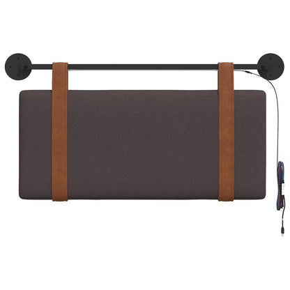 Hangend hoofdbord Met LED-verlichting Donkerbruin Antiek PU
