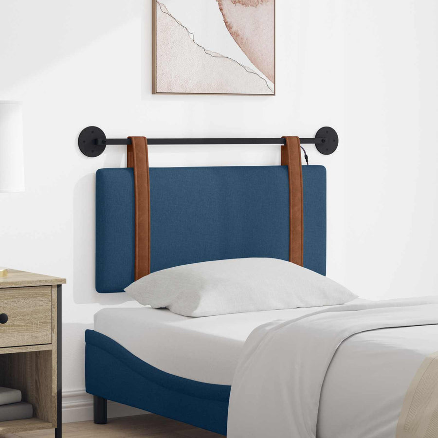 Hangend hoofdbord Met LED-verlichting Blauw Antiek PU