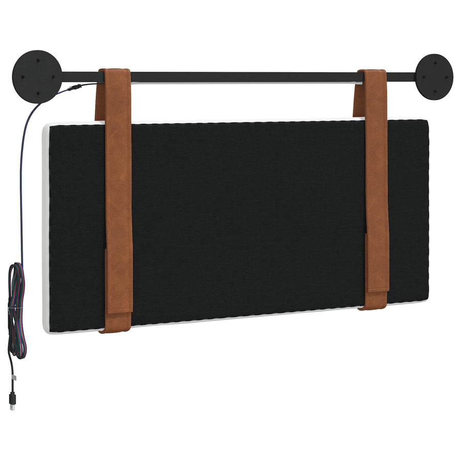 Hangend hoofdbord Met LED-verlichting Wit Antiek PU