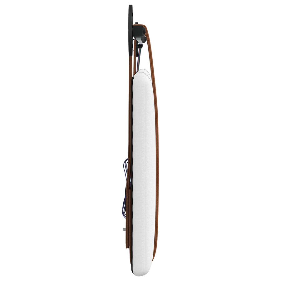 Hangend hoofdbord Met LED-verlichting Wit Antiek PU