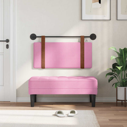 Hangend hoofdbord Met LED-verlichting Roze Antiek PU