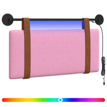 Hangend hoofdbord Met LED-verlichting Roze Antiek PU