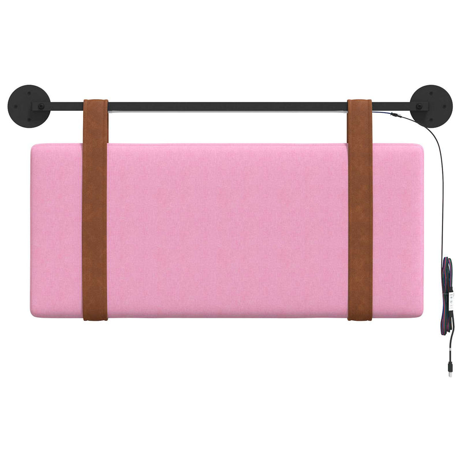 Hangend hoofdbord Met LED-verlichting Roze Antiek PU