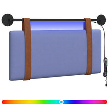 Hangend hoofdbord Met LED-verlichting Jeans Blauw Antiek PU
