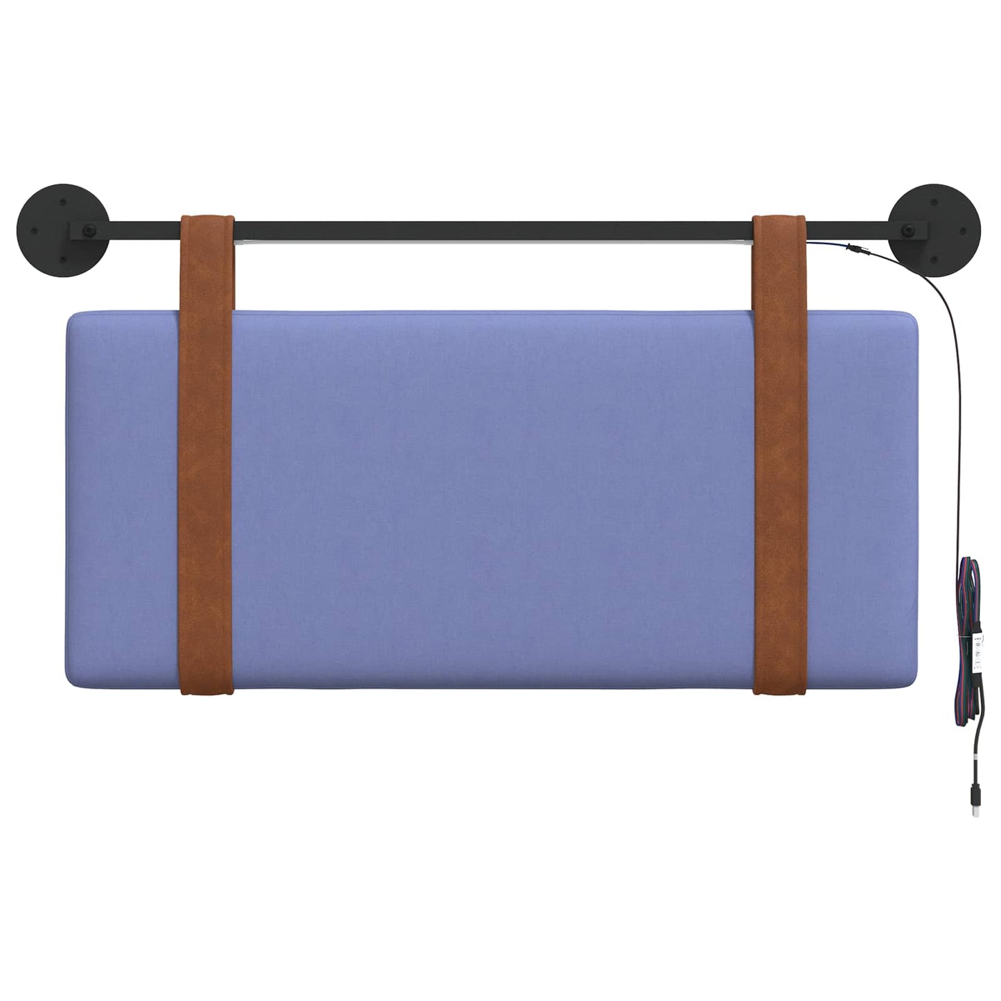 Hangend hoofdbord Met LED-verlichting Jeans Blauw Antiek PU