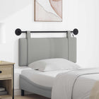 Wall-mounted Headboard With LED Lighting Cloud Grey Fabric
