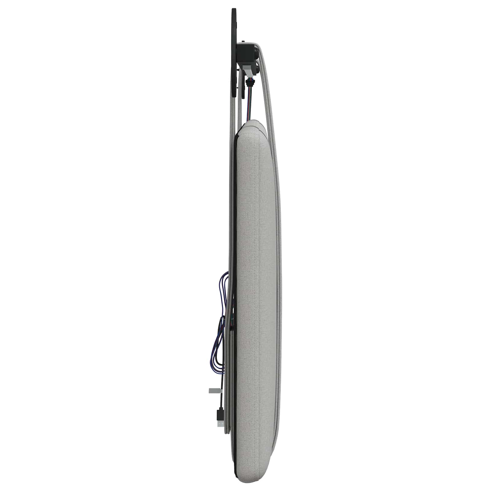 Hangend hoofdbord Met LED-verlichting Wolkengrijs Stof