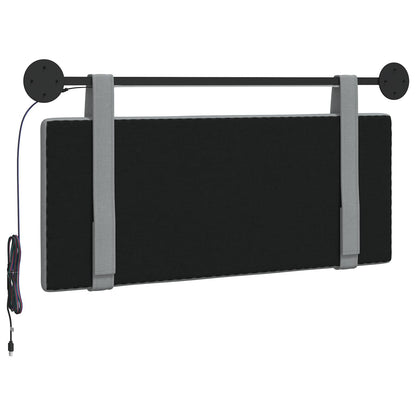 Hangend hoofdbord Met LED-verlichting Lichtgrijs Stof