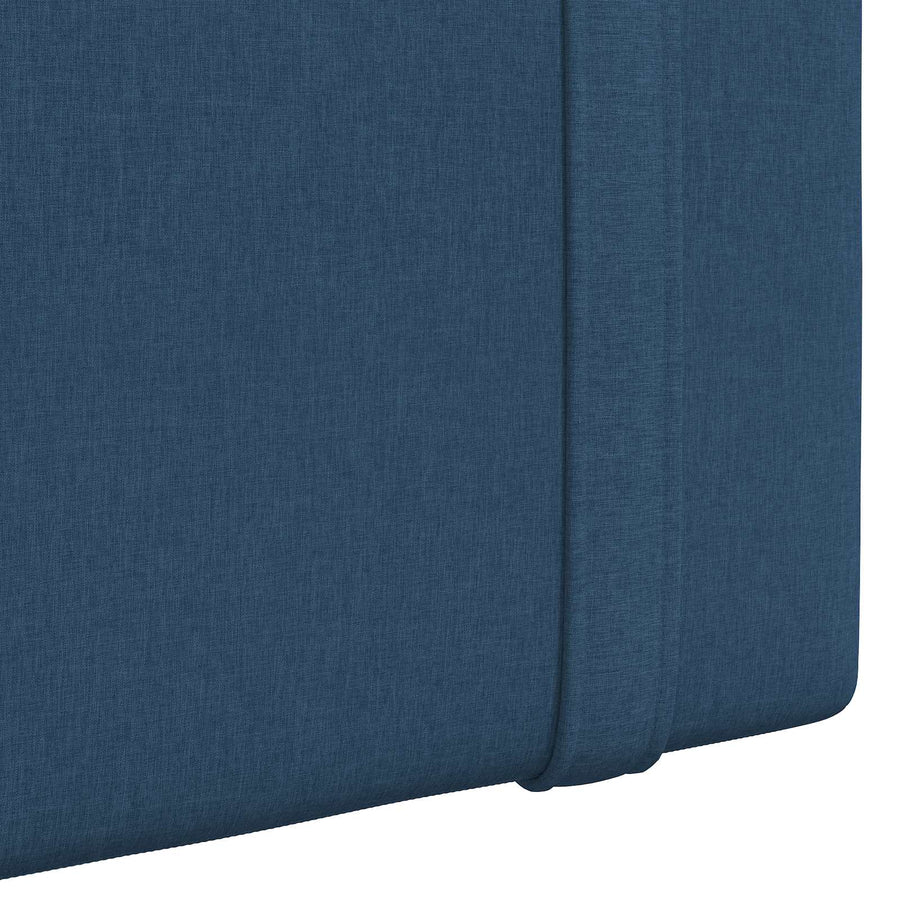 Hangend hoofdbord Met LED-verlichting Blauw Stof