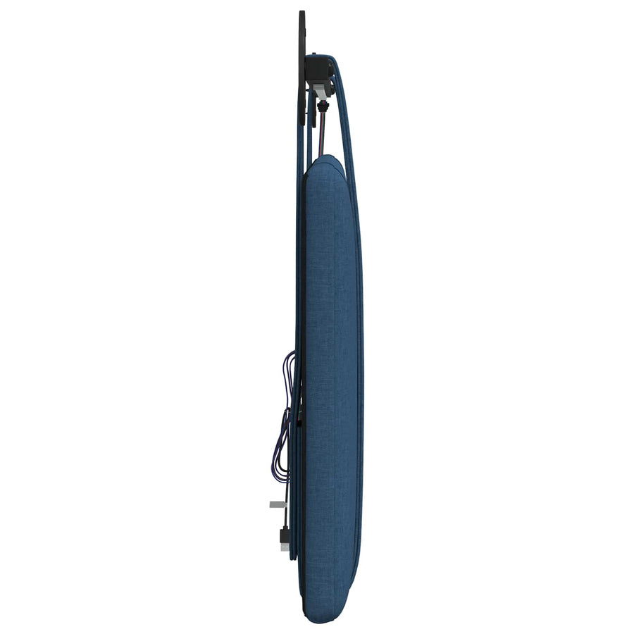 Hangend hoofdbord Met LED-verlichting Blauw Stof