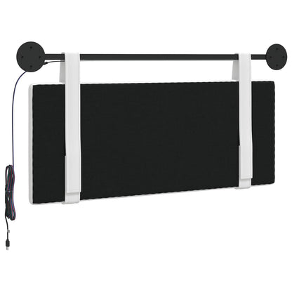 Hangend hoofdbord Met LED-verlichting Wit Stof