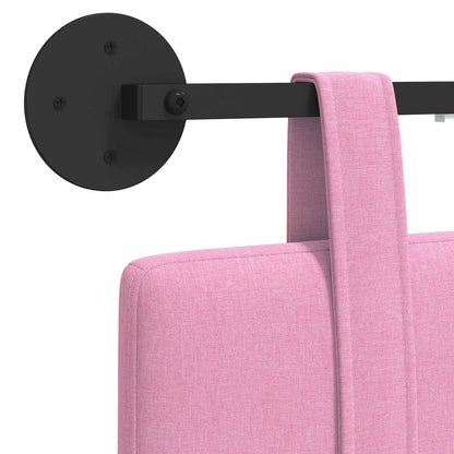 Hangend hoofdbord Met LED-verlichting Roze Stof