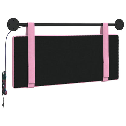 Hangend hoofdbord Met LED-verlichting Roze Stof