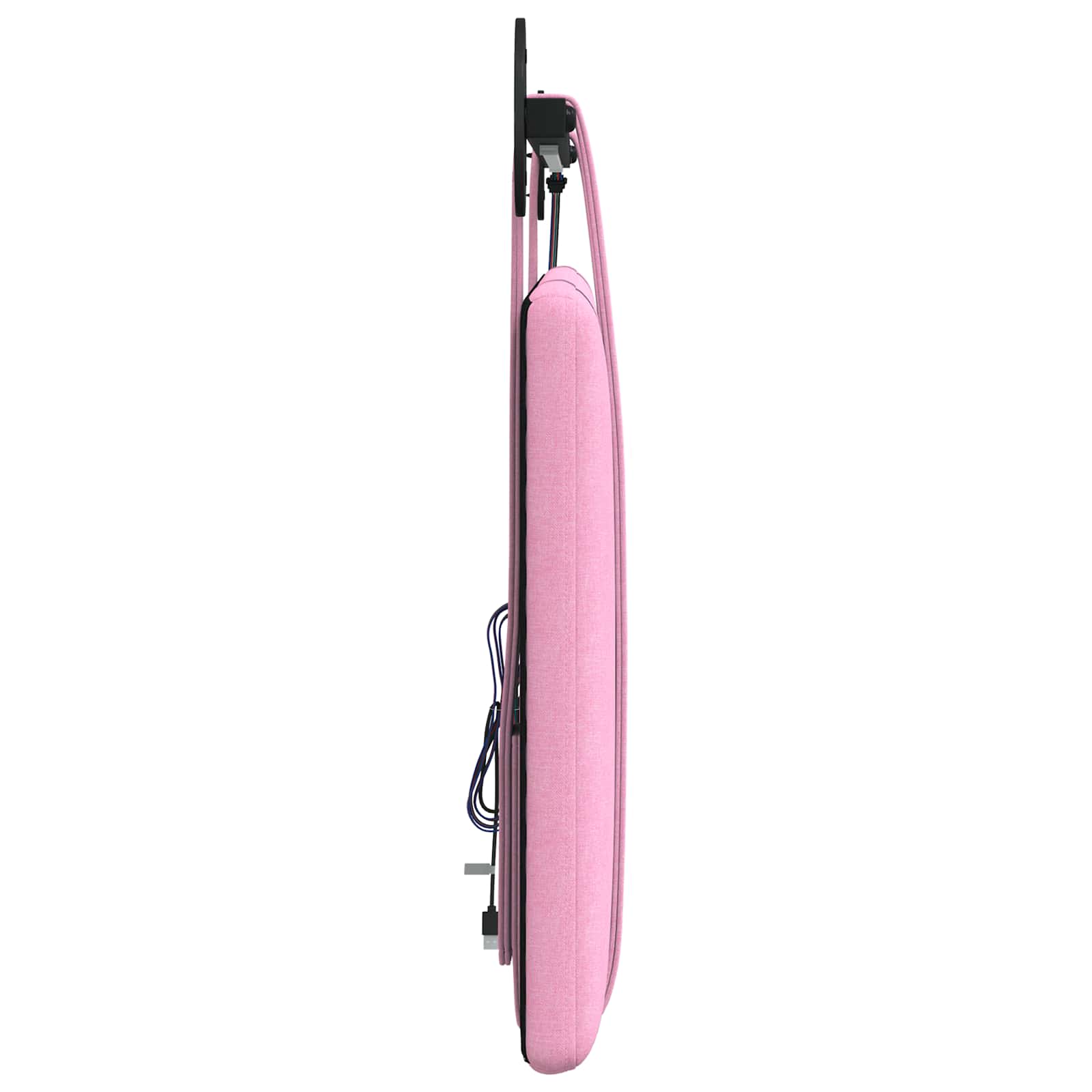 Hangend hoofdbord Met LED-verlichting Roze Stof