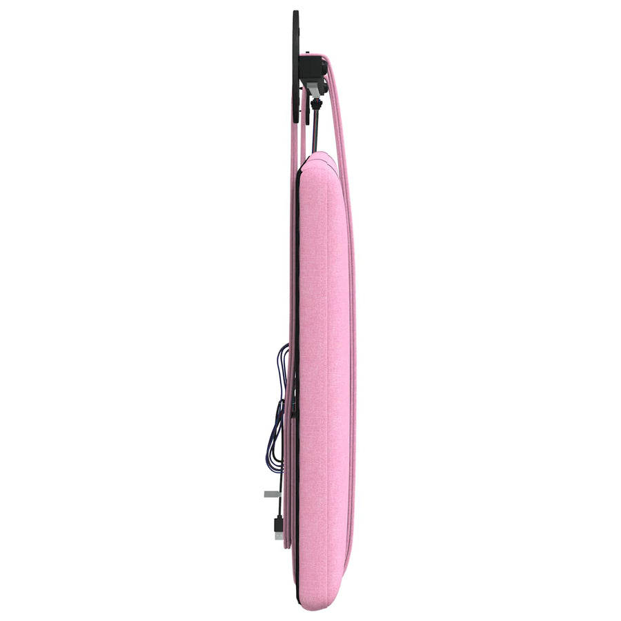 Hangend hoofdbord Met LED-verlichting Roze Stof
