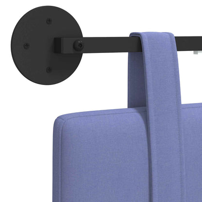 Hangend hoofdbord Met LED-verlichting Jeans Blauw Stof