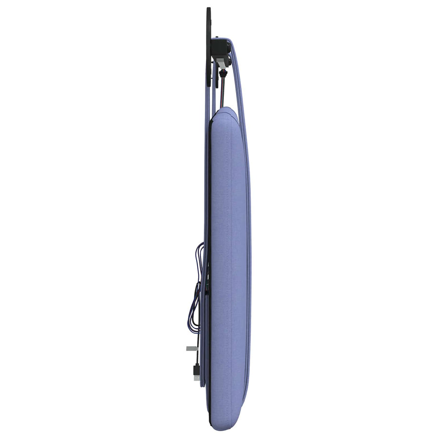 Hangend hoofdbord Met LED-verlichting Jeans Blauw Stof