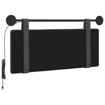 Hangend hoofdbord Met LED-verlichting Zwart Antiek PU