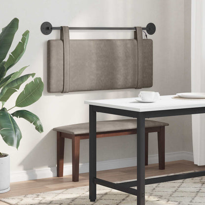 Hangend hoofdbord Met LED-verlichting Grijs Antiek PU